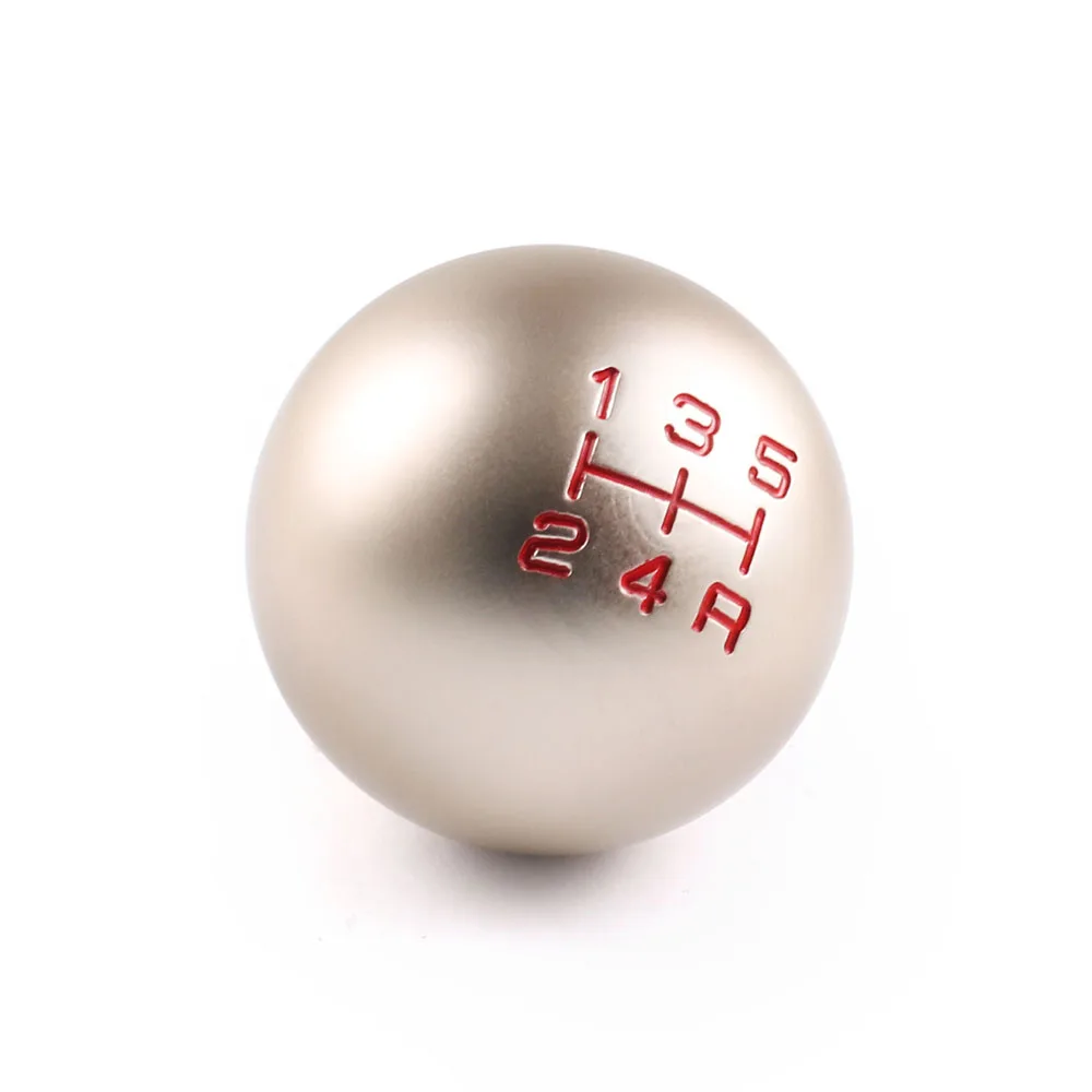 Universal Racing 5 /6 Speed Gear Shift Lever Manual Automatic Light Gold Ball Shape M10*1.5