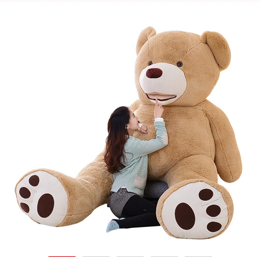 200cm Giant Bear Skin Toy American Bear Plush Teddy Bear Bearskin Gift 