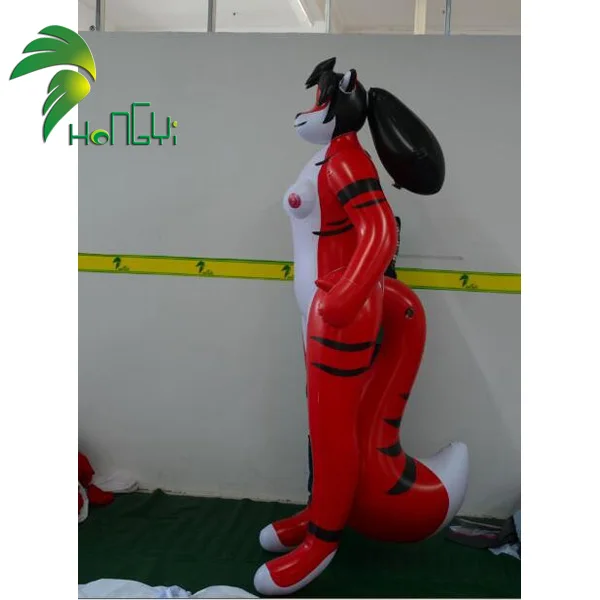 Standing Popular Pvc Inflatable Air Hongyi Sexy Tiger Girl Cartoon Toy