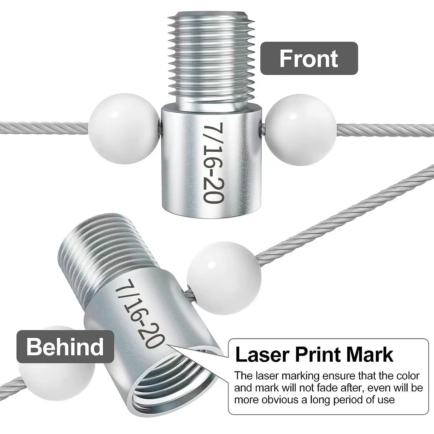 26 Pieces Set Nut Bolt Thread Checker Inch Metric Detachable Wire Loop ...