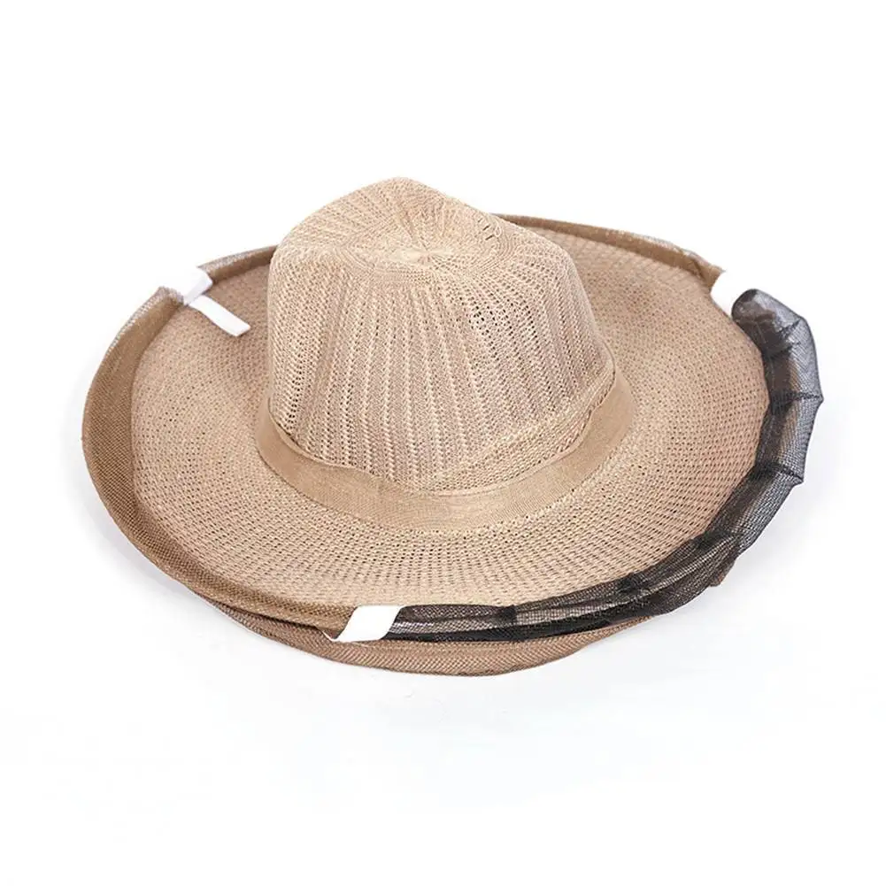 Beekeeping Beekeeper Face Head Guard Cowboy Hat Mosquito Bee Insect Net