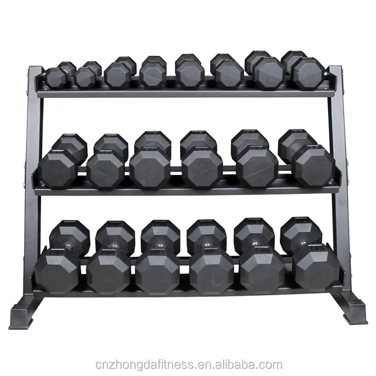 dumbbell set with rack for sale