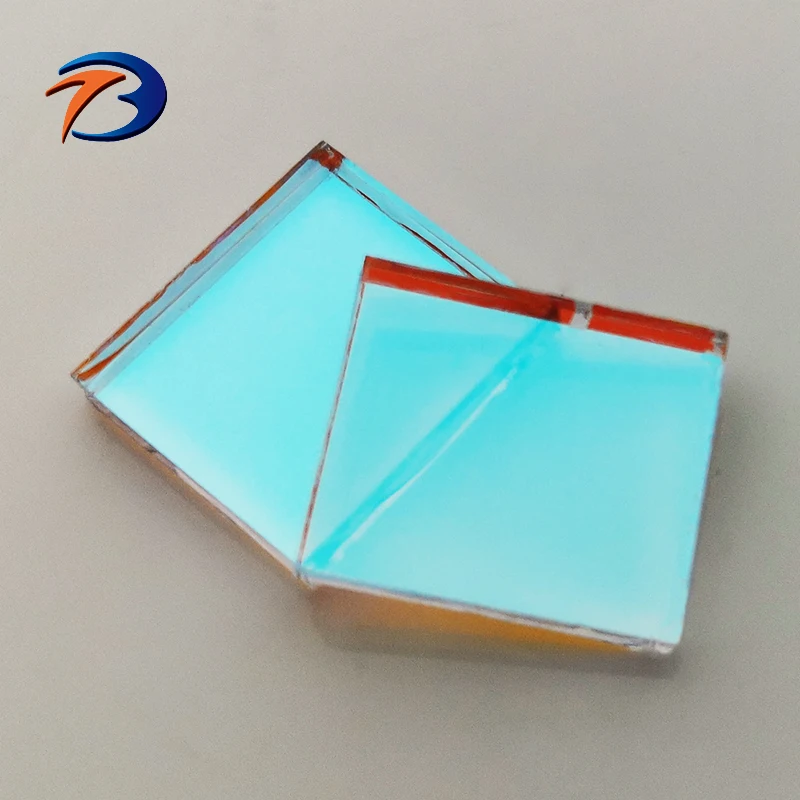 Wholesales color filter mirror  0.7mmt dichroic glass filter for spotlight