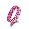 Factory Direct Price Eternity Color Zircon Rings CZ Rainbow Cubic Zirconia Diamond Ring