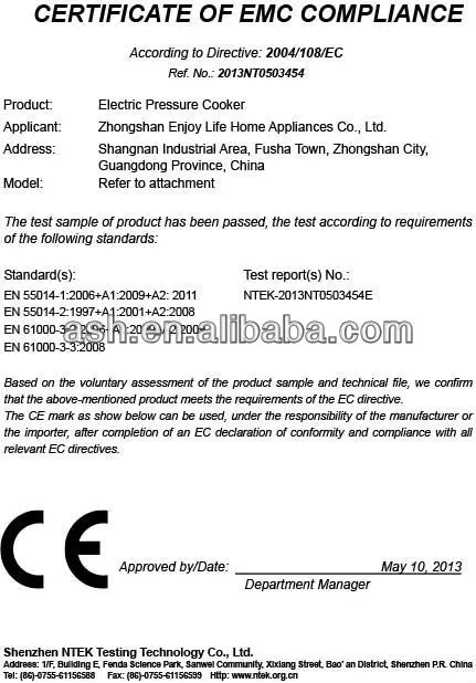 Certificate(Electric pressure cooker).jpg