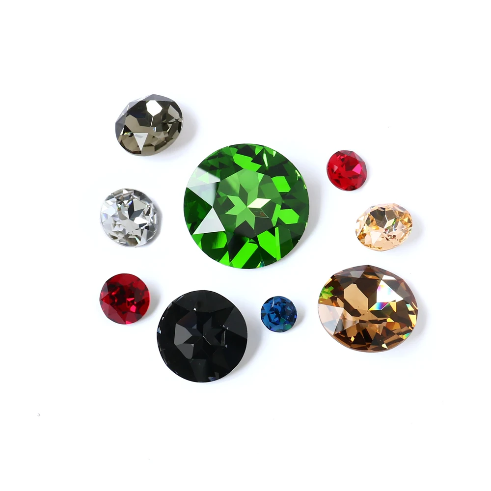 

Mixed Color K9 Glass Crystal Fancy Diamond Stone Pointback Rhinestone for jewelry Accessories, More than 35 colors