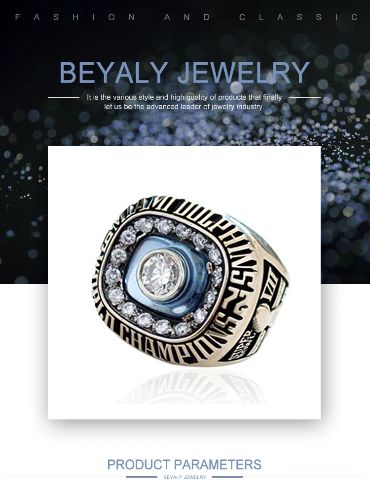 product-BEYALY-Blue Enamel Miami Wholesale Championship Replica Rings-img
