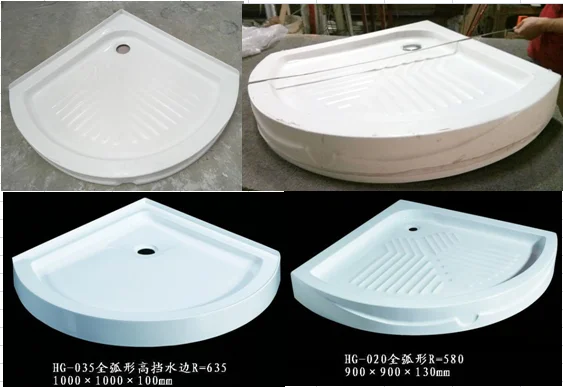 Diamond Shape Plastic Wood Shower Base (K5001)