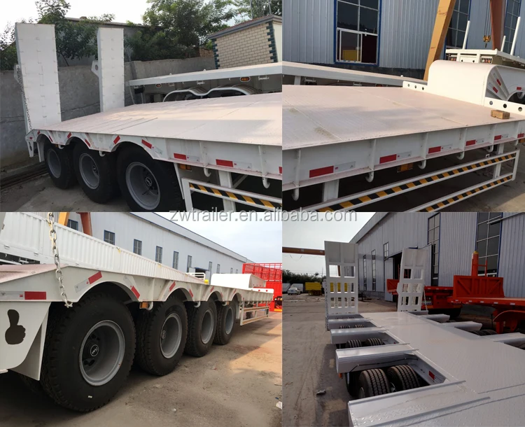 lowbed semi trailer 3 axles