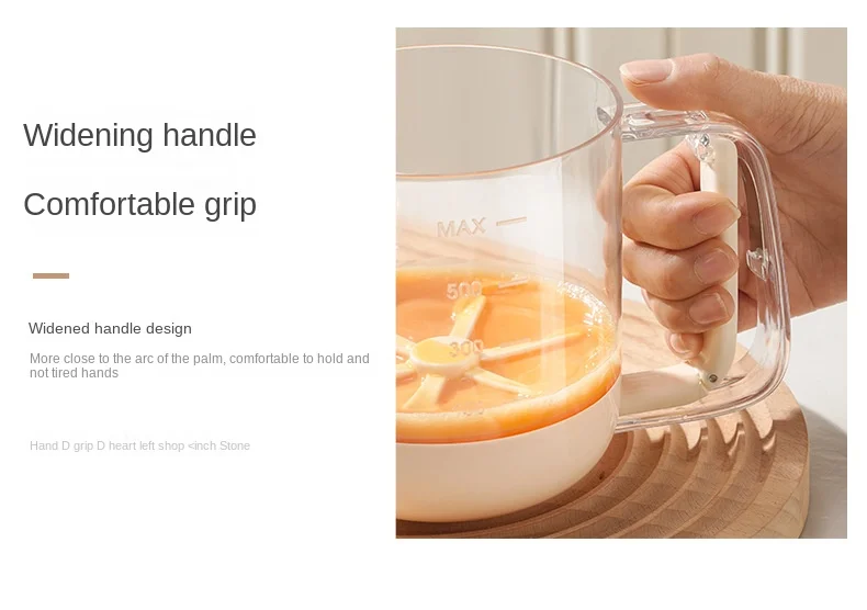 Egg Whisk with Blade Base Multi-Purpose Handheld Mixer for Baking Cream&Protein Shakes Measuring Marks&Filter Spout Easy Clean