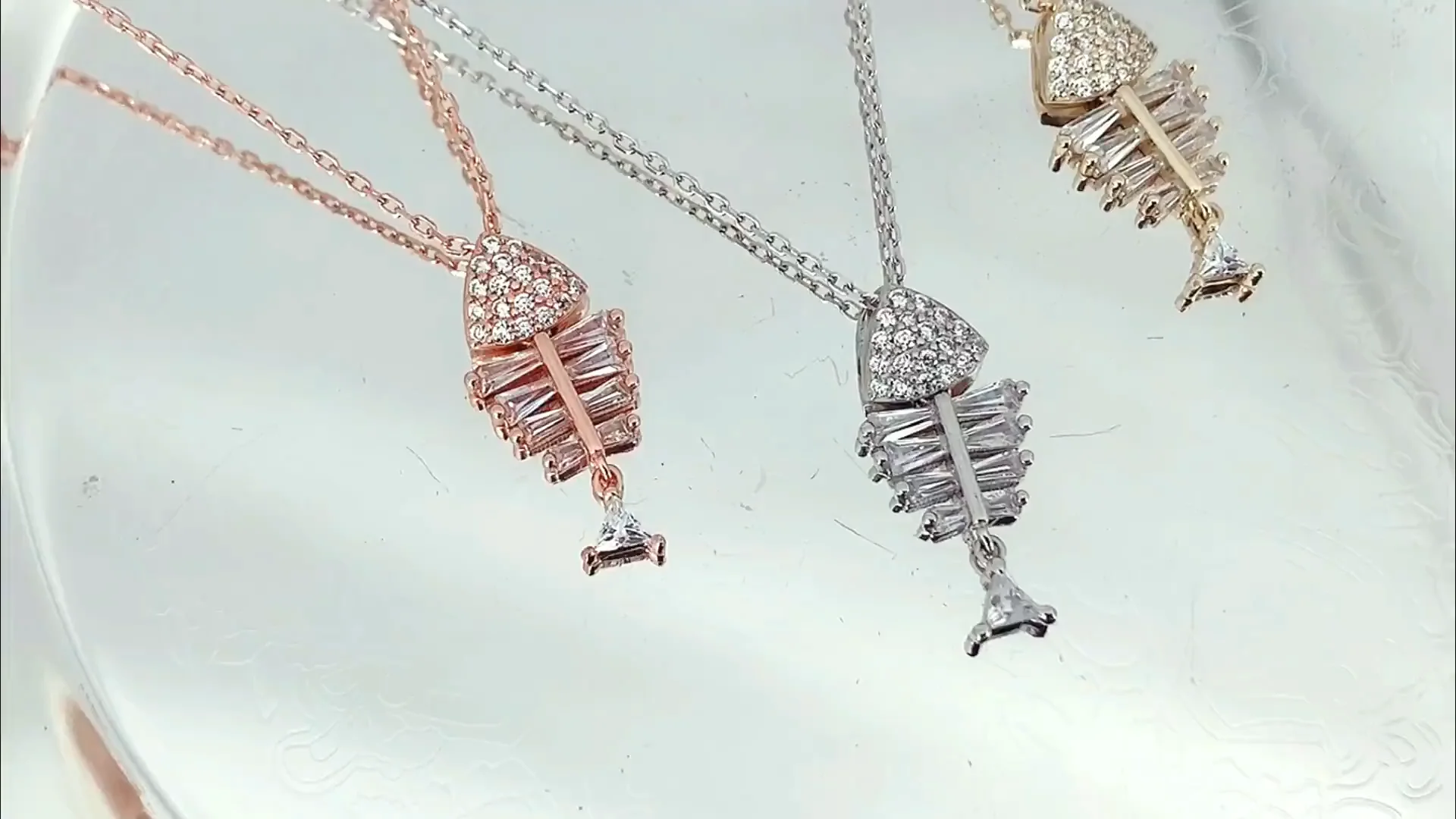 Fishbone Jewelry Elegant 925 Sterling Silver Necklaces