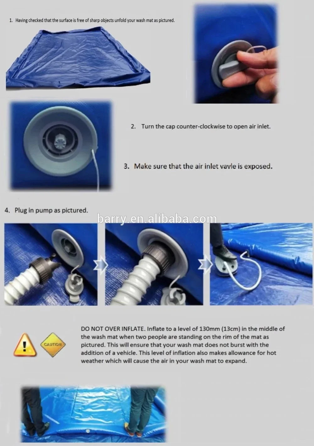 Commercial Machine Customized Water Containment Mat Pvc Portable