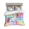 3D digital print Unicorn Bedding Set 90gsm microfiber for girls kids Cartoon home duvets cover set