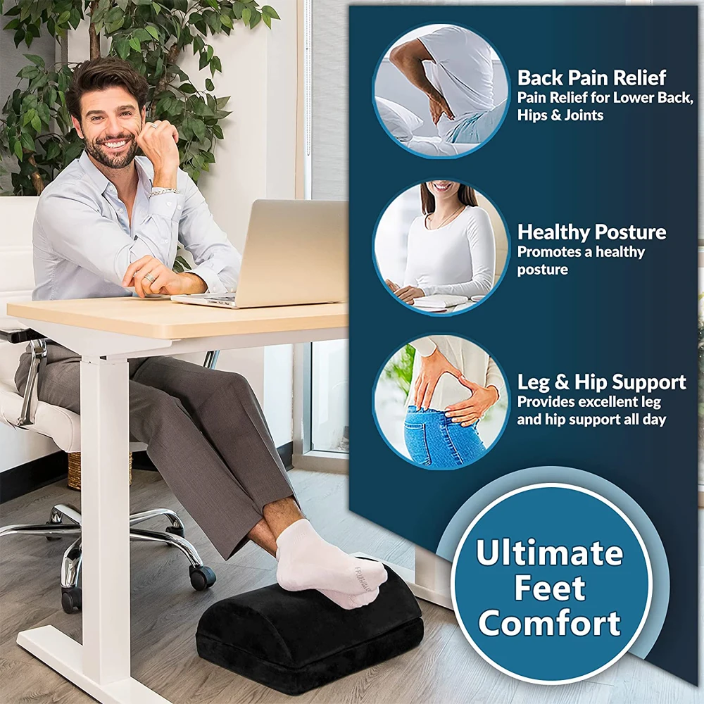 Office Foot Rest Under Desk Footrest Pillow Adjustable Ergonomic Foot