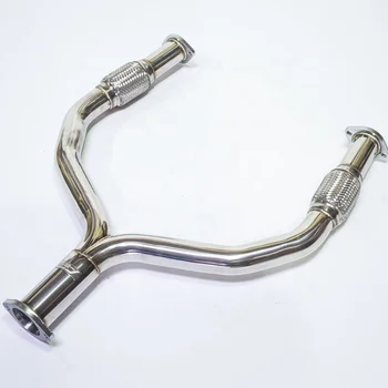 Custom Y Pipe Catless Straight Downpipe Exhaust For Nissan 370z Parts