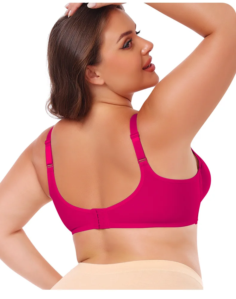 Cross-Border Large Size Bras Anti-Sagging & Breathable V2109005 Model with Steel Ring & Gathered Cups for Large Chest Wholesale