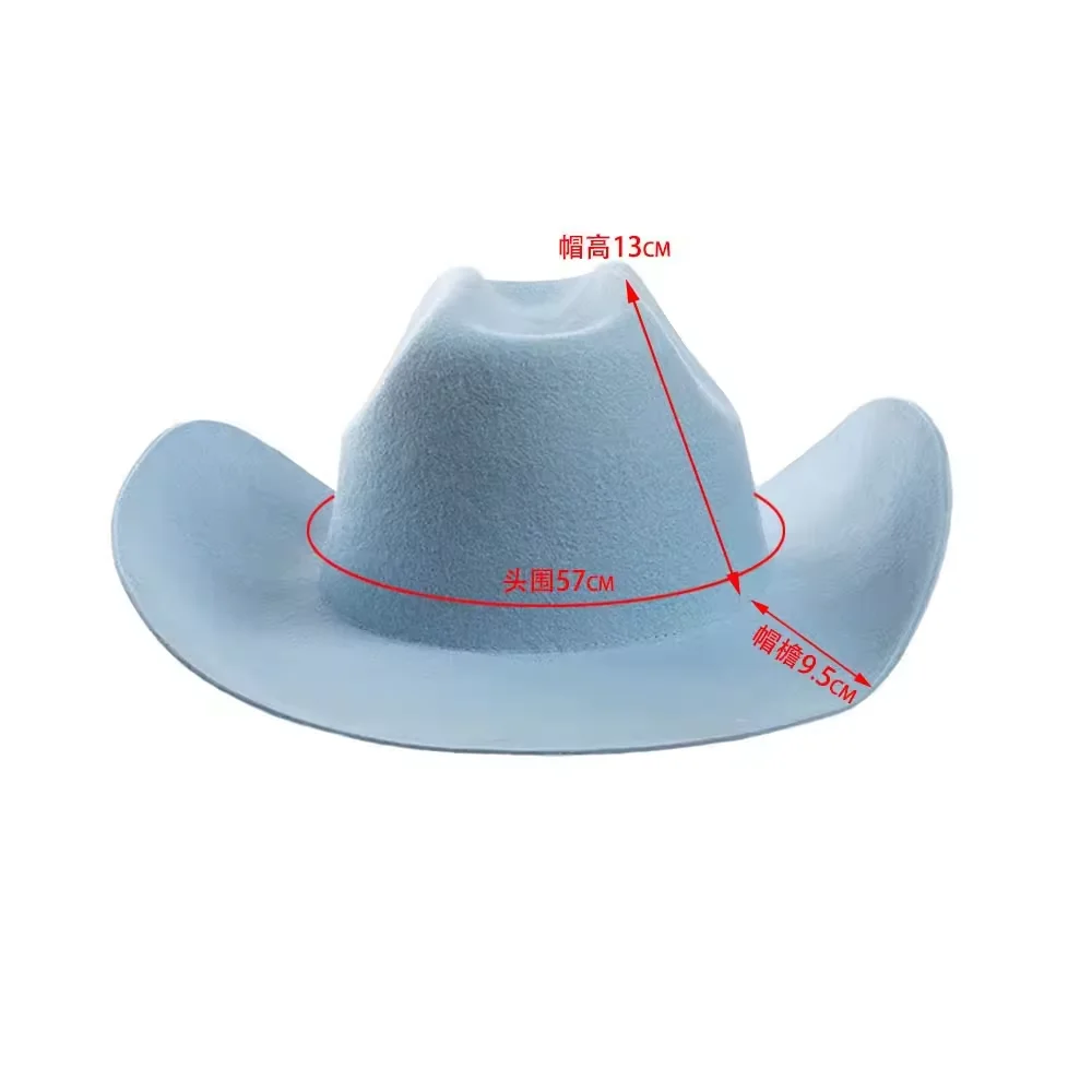 Custom Blank Wool Felt Cowboy Hats High Quality Versatile