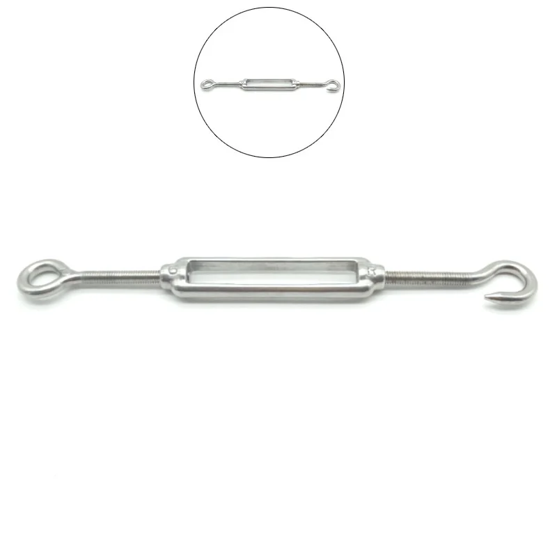 M4 M5 M6 M8 M10 M12 M14 M16 M20 M24 Hook & Eye Turnbuckle Wire Rope