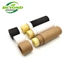 0.3oz 7g Biodegradable White Black Brown Kraft paper Push Up Deodorant Stick Lip Balm Paper Tube Packaging With Coated