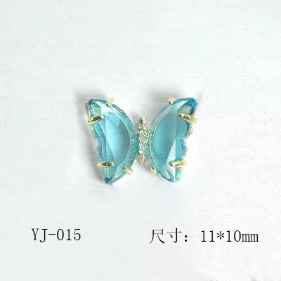3d Butterfly Nail Art Charm Decoration Nail Art Accessories INS Three-Dimensional Crystal Butterfly Nail Art .jpg