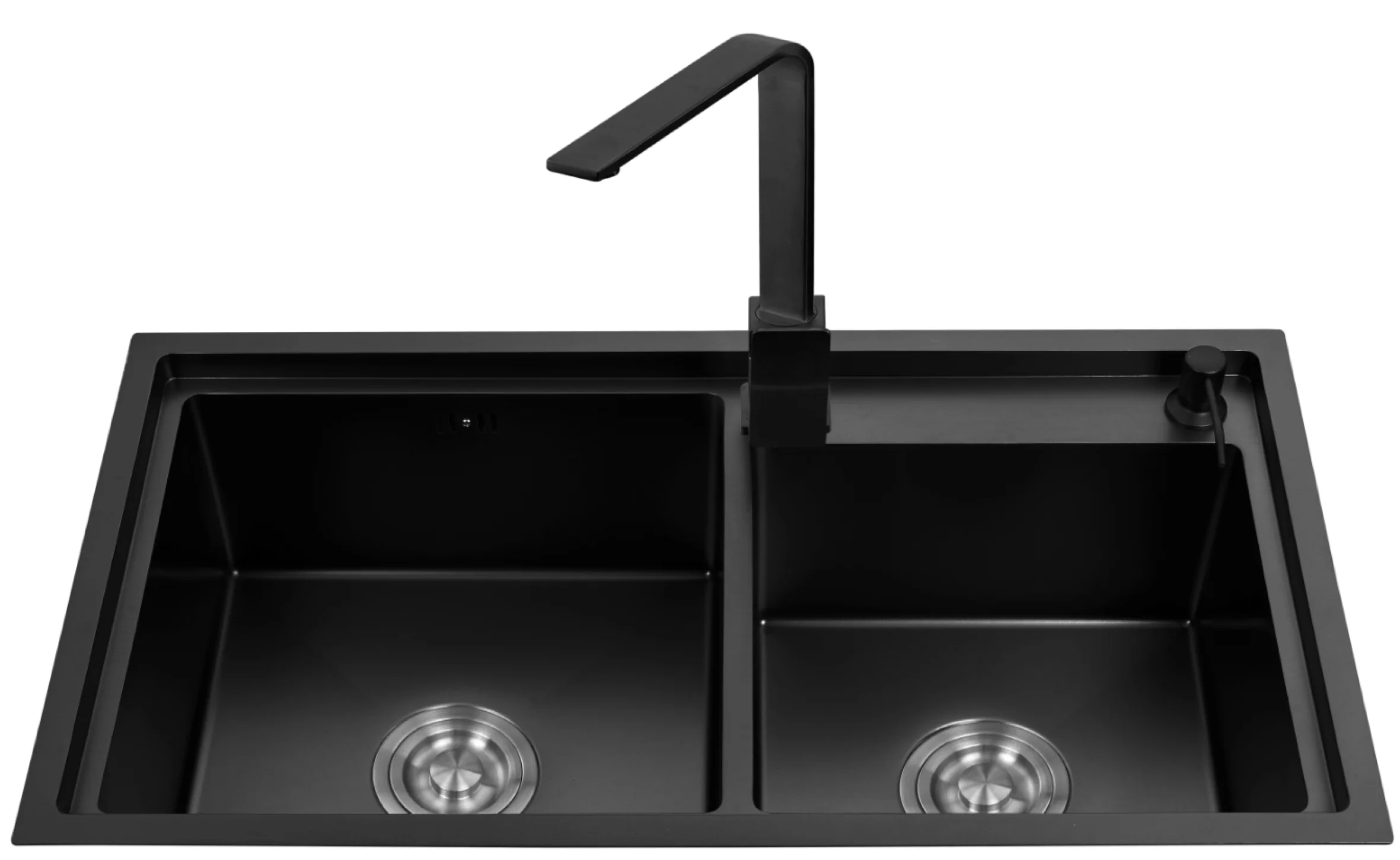 便宜的不锈钢 pvd 黑色单碗厨房水槽与配件