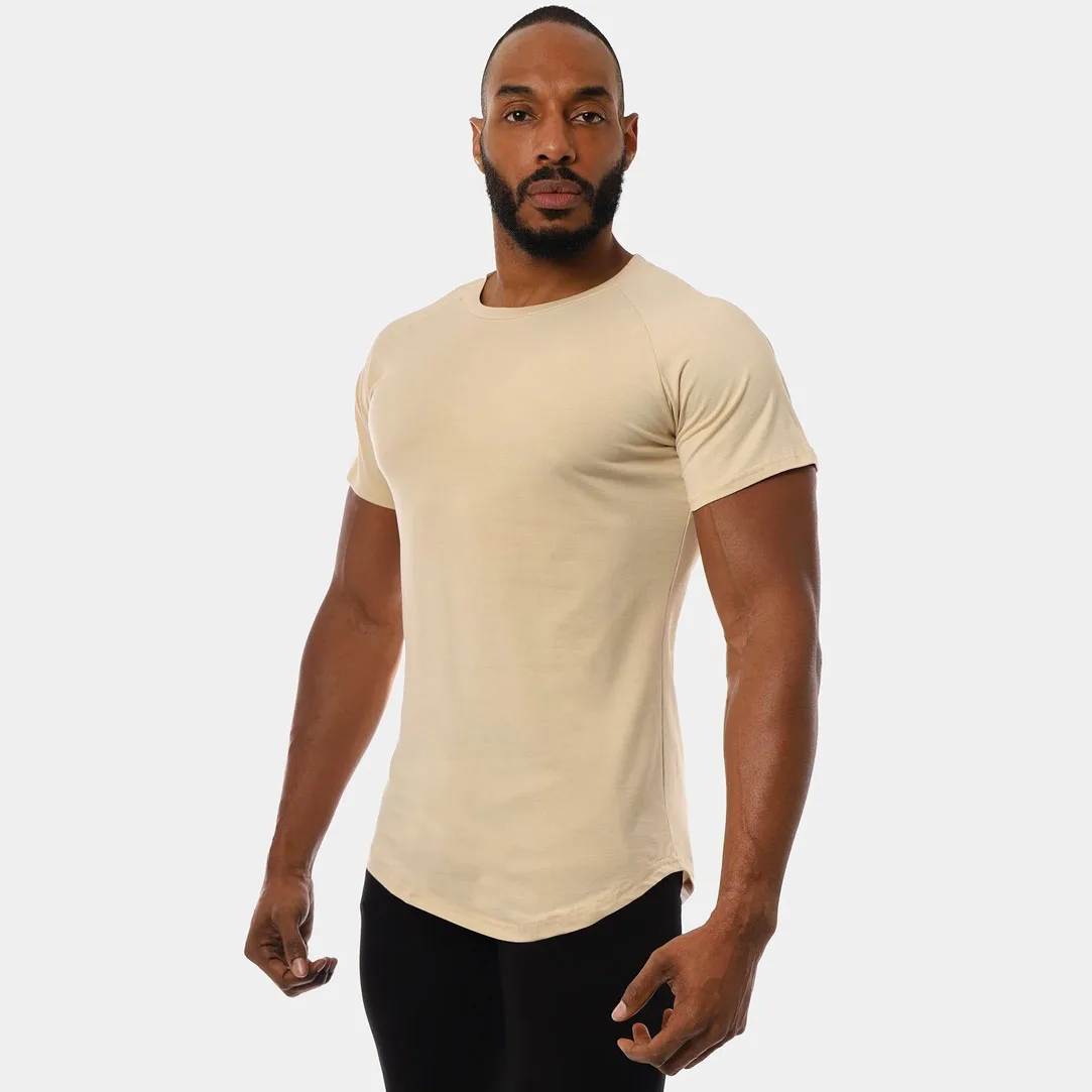 custom logo t shirt muscle fit men t shirt scoop t shirt