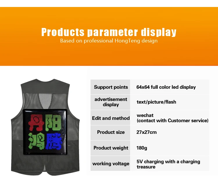 Safety reflective straps buckle vest with LED lights