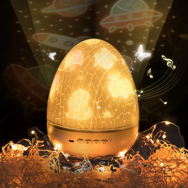 Amazon Creative Bluetooth Dinosaur Egg Projector Night Light For Boy Girl Christmas Gift