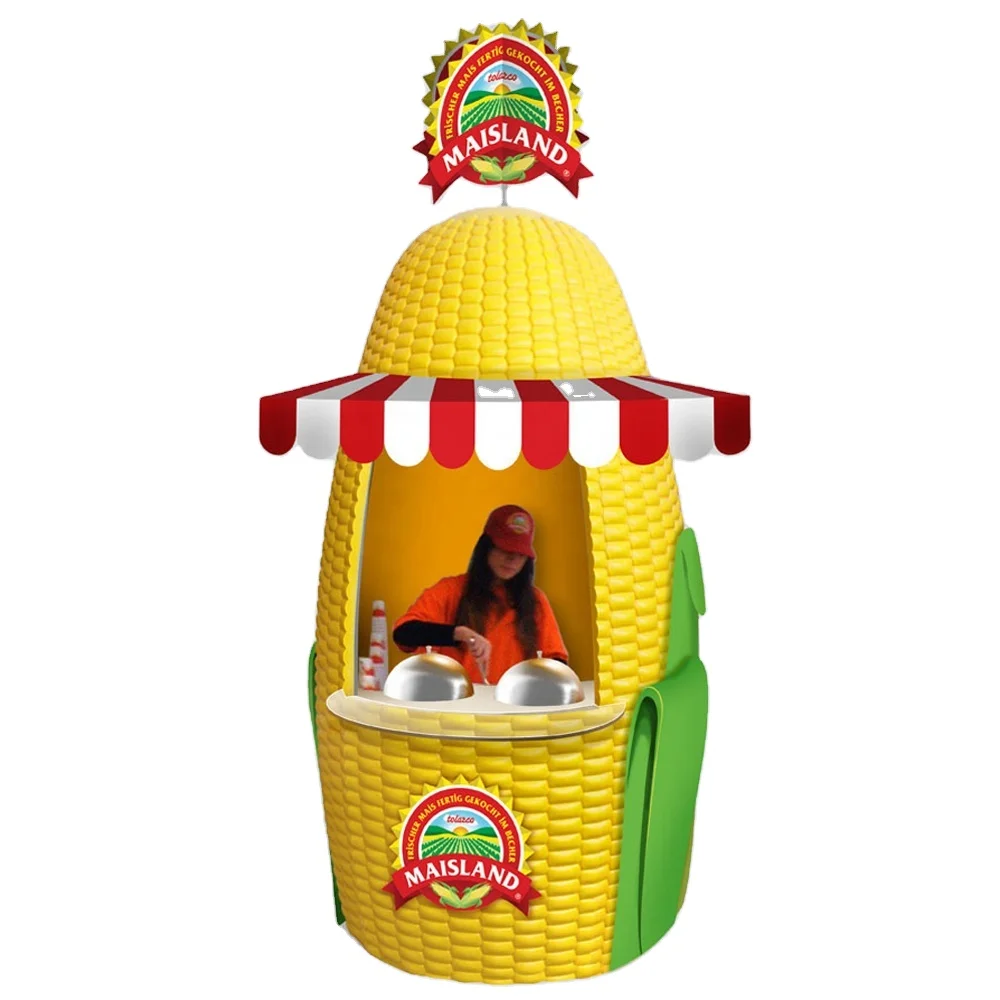 Fiberglass Mini Outdoor Sweet Corn Kiosk Mobile Retail Popcorn Kiosk