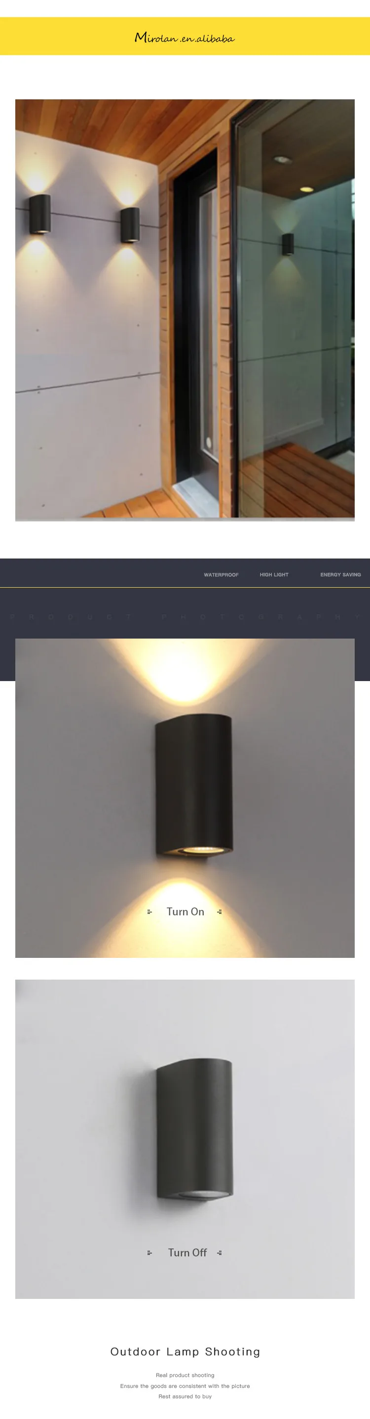 Hot products top 20 waterproof 3w/6w led outdoor wall lamp aluminum wall light modern bathroom wall light decorative