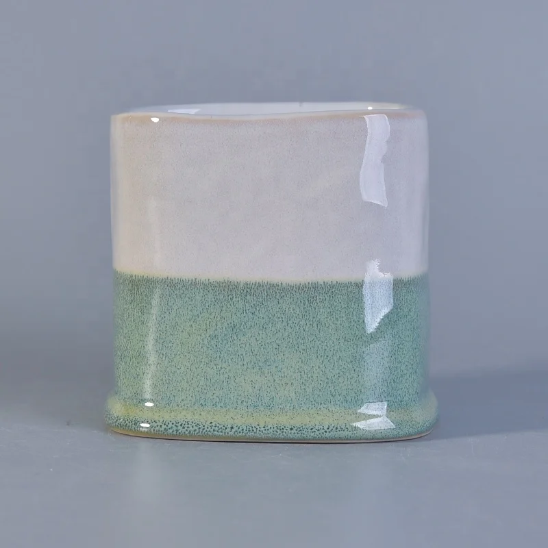 Square candle holders in ceramic scented candle jar home decor