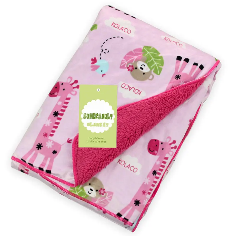 KOLACO KOLACO KOLACO KOLACO KOLACO Wholesale polyester printed polar fleece baby flannel swaddle baby blanket floral