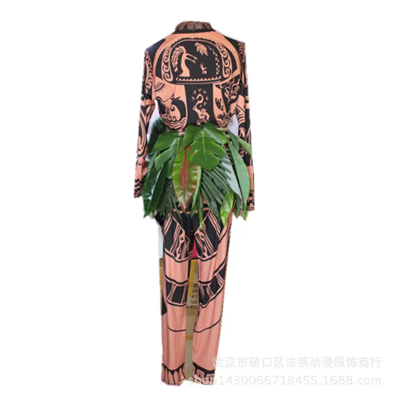 Moana Maui Tattoo T Shirt Pants Halloween Adult Mens Women Cosplay Costumes With Leaves Decor Blattern Buy Moana Maui Tattoo Costume Halloween Adult Mens Women Costumes Halloween Cosplay Costume Product On Alibaba Com