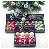 12 Pcs Christmas Decoration Supplies Printed Plastic Balls For Tree Ornament