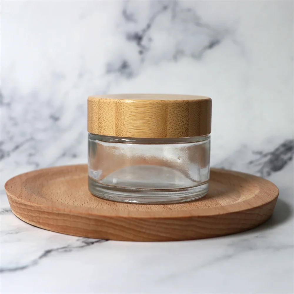 Free Sample 5ml 15ml 30ml 50ml 100ml 120ml Clear Glass Jar Containers