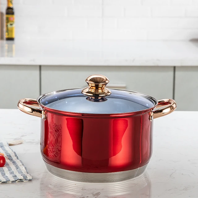 Color Red Kitchen Essential Cookware Set Cooking Pot Cookware Set Kitchen Cooking Pot