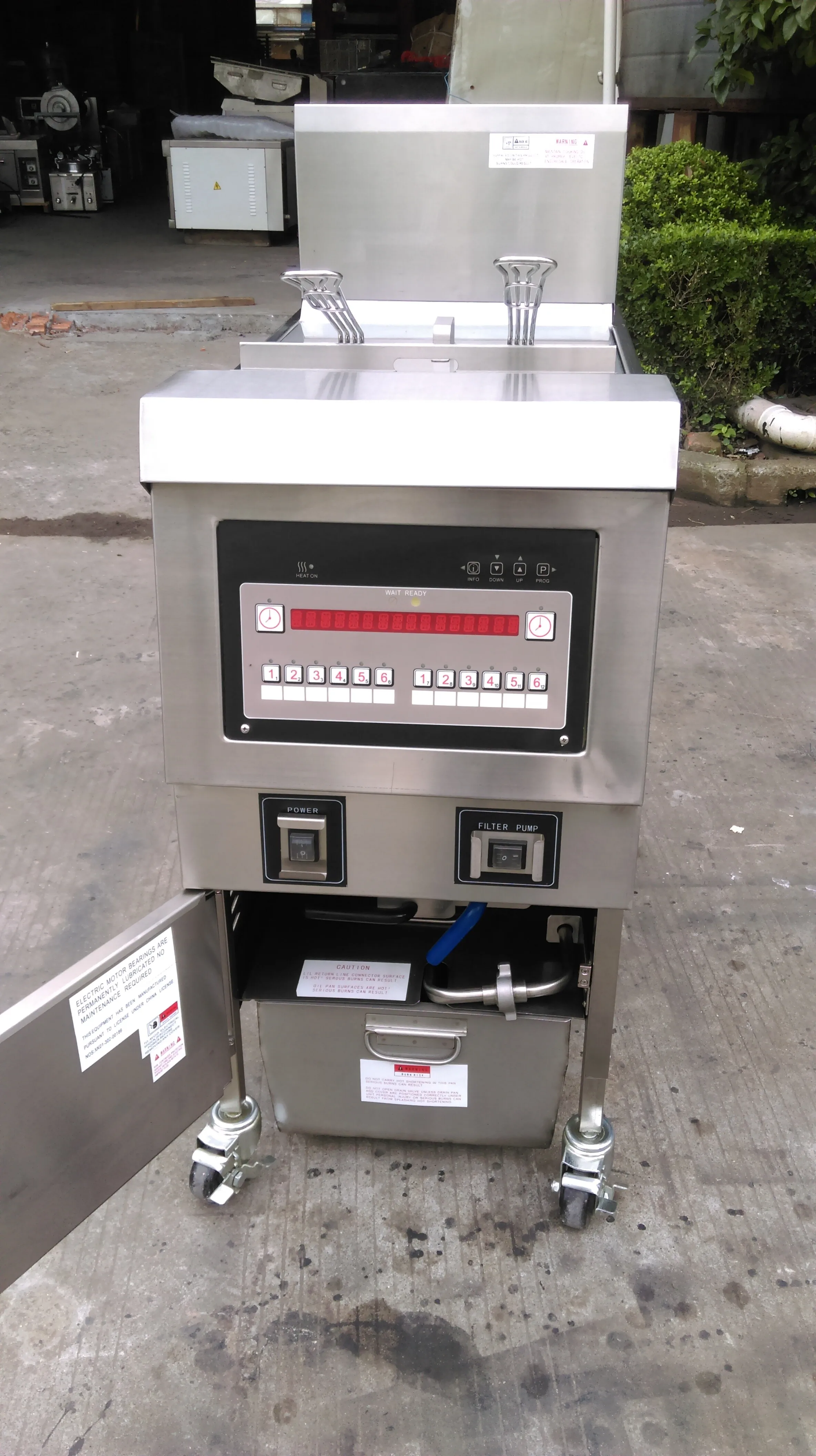 25l Gas Single Tank Two Baskets Free Standing Fried Chicken Fryer Machine/mcdonalds Deep Fryer