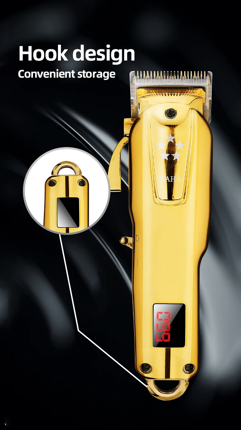 Clipper Barber Electric Cordless Hair Trimmer Men Hair Clipper Gold