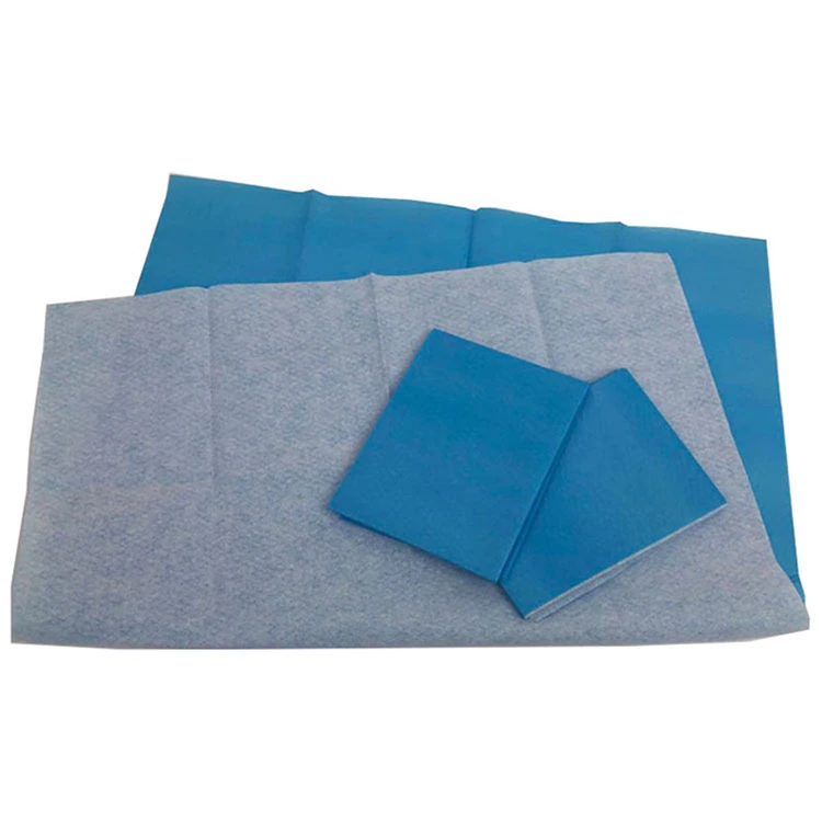 Supply 40x40cm Sterile Disposable Paper Dressing Towel Drape Poly