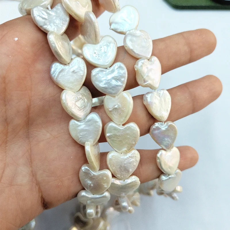 
11-12mm Natural Freshwater Pearl Heart Shaped Pearls Wholesale Heart Baroque Pearl 