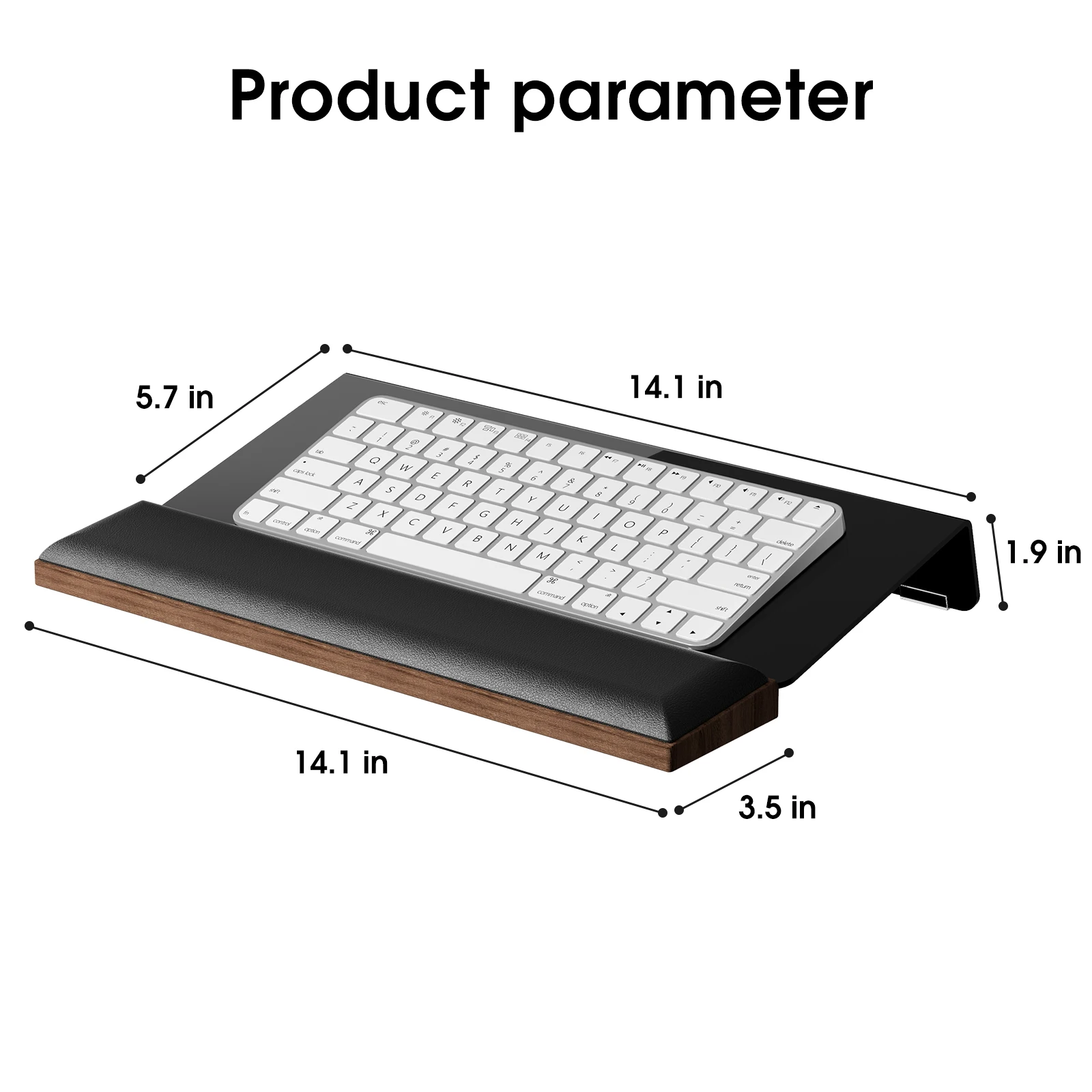 Keyboard Wrist Rest Riser Storage Ergonomic Computer Palm Rest Stand