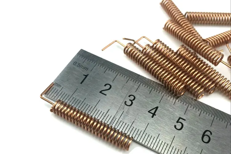 Right Angle Copper Wire Antenna 900 / 1800mhz Gsm Helical Spring