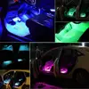 Newest 12V Light Car Interior RGB LED Strip Tape DRL 5 12 V Music/IR/APP Control Auto Decorative Flexible Kit Fog Lamp Neon
