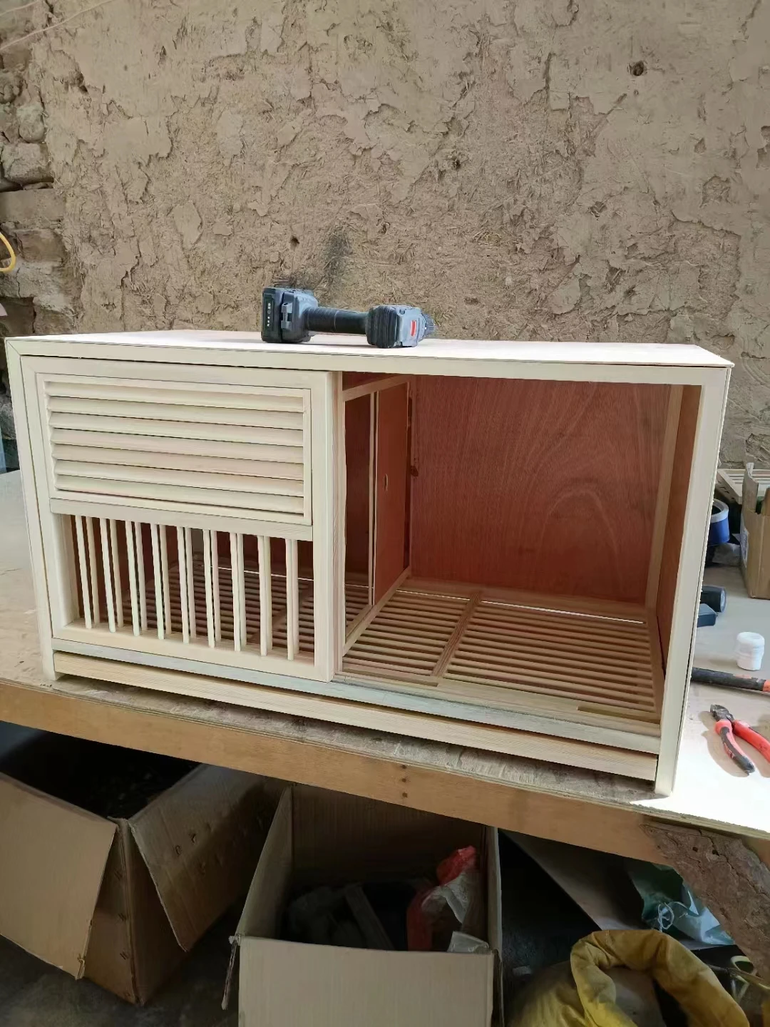 Picture of Breeding Boxes Wooden Pigeons Cages Eco-friendly Foldable Outdoor ...