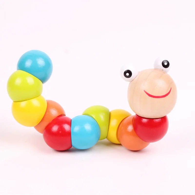 wooden caterpillar toy