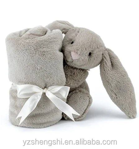 Persoanlised Easter Bunny Rabbit comforter Cuddly Toy Baby security blankie 