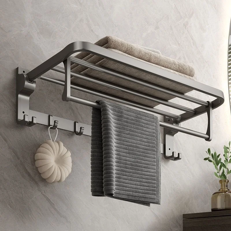 Factory Wholesale Bathroom Accessories Gun Ash Towel Rack Space ...