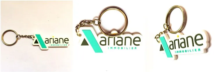 cute rubber pvc key ring