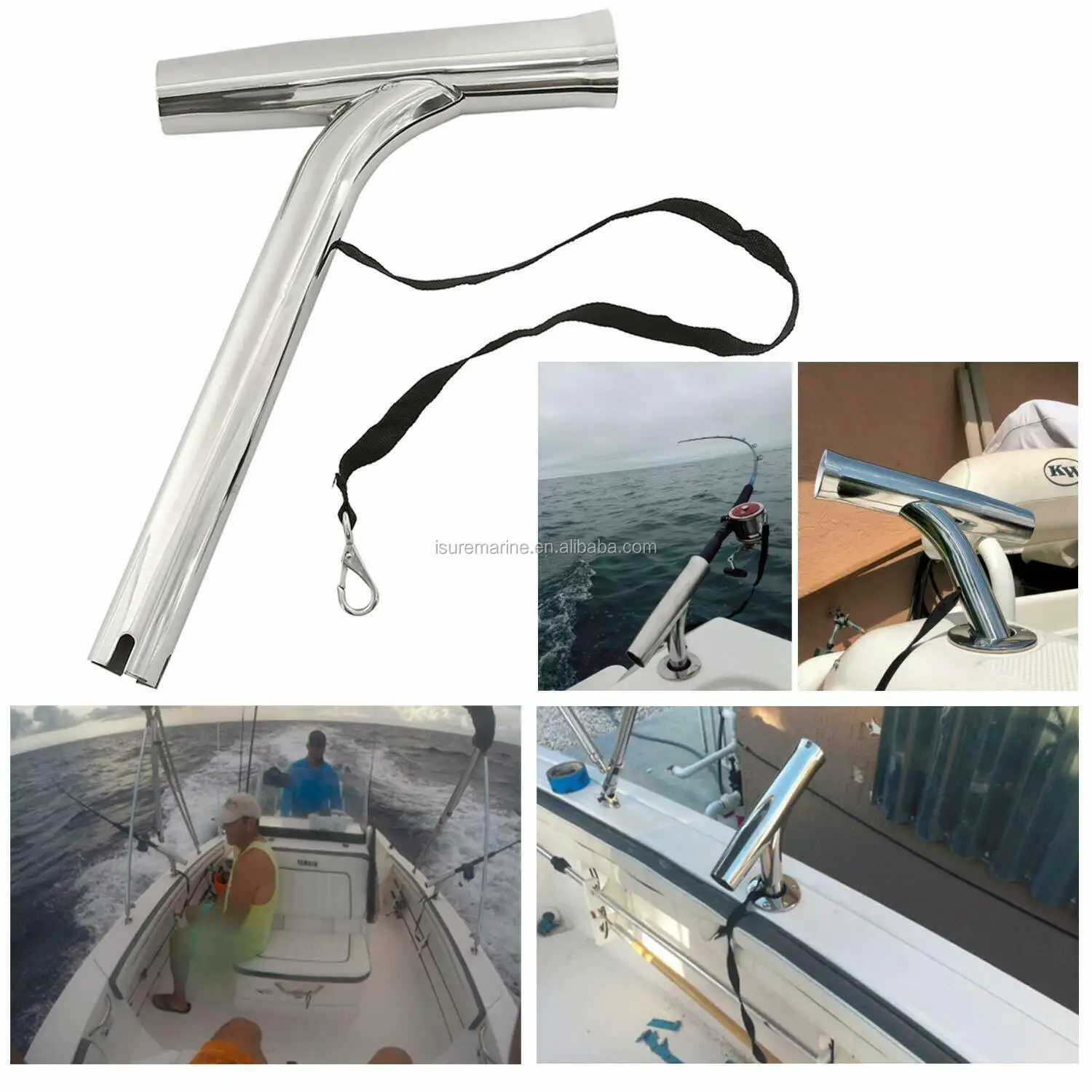 Ogrmar 2-Pack Fishing Rod Holders - ABS Plastic Mounts For Boats/Yachts | White