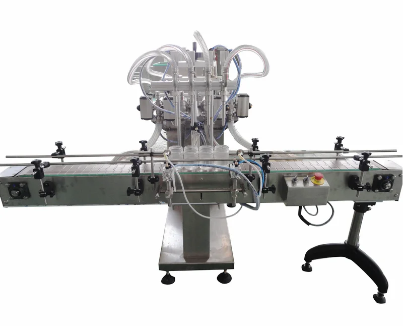 专业全自动喷嘴防滴漏果汁油皂2头液体灌装机